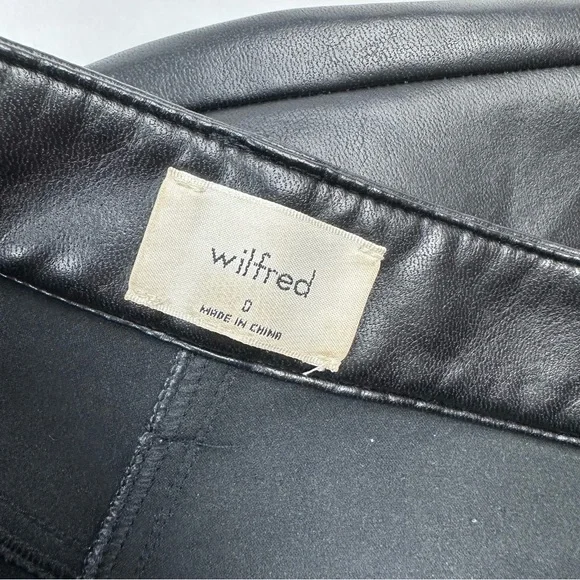 Aritzia Wilfred Vegan Leather Melina Pants Size 0 - Picture 9 of 10